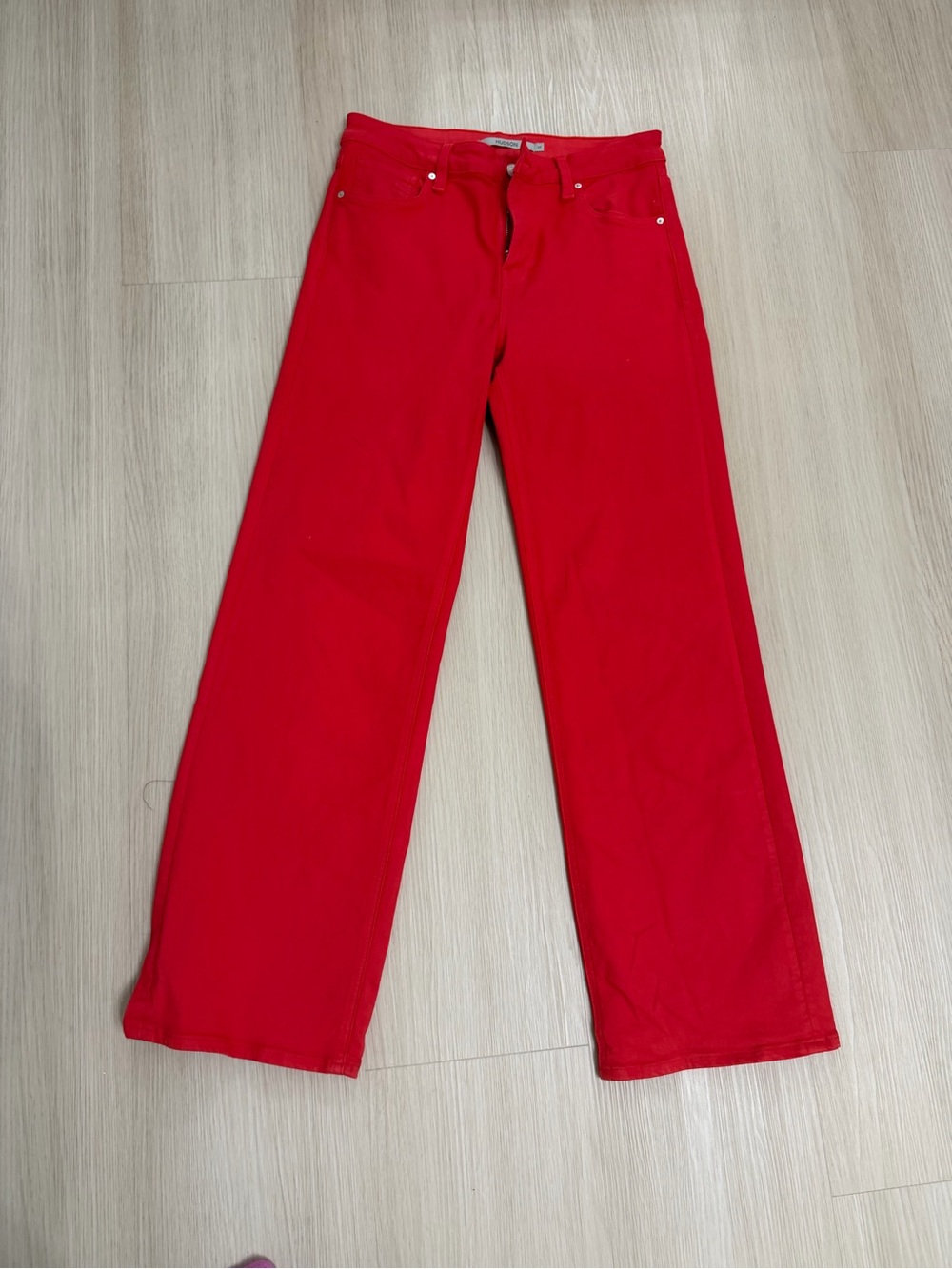 Hudson Jeans Bright Red Wide-Leg Women's Jeans
